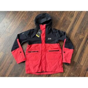 NEW Mountain Hardwear Men's First Tracks Jacket - Size 2XL - Solar Pink/Black